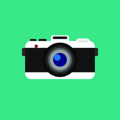 photo camera icon in flat