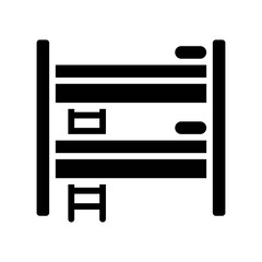 high school related school double bed with stairs vectors in solid design,