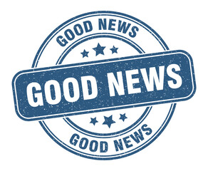 good news stamp. good news label. round grunge sign