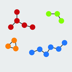 Molecular compounds in style flat