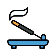 dia de los or muertos related muertos incence with stand vector with editable stroke,