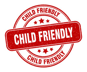 child friendly stamp. child friendly label. round grunge sign