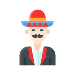 dia de los or muertos related muertos man or character vector in flat style,