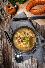 Sour soup in bowl.