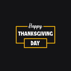 Thanksgiving day, decorative text, lettering, typography can be used for invitational cards, quotes, journals, simple black silhouette EPS Vector thanks, giving