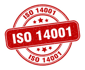 iso 14001 stamp. iso 14001 label. round grunge sign