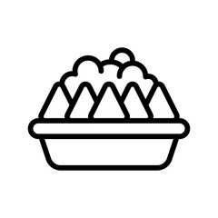 dia de los or muertos related muertos nachos with plate vector in lineal style,