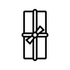 dia de los or muertos related muertos tamale with ribbon vector in lineal style,