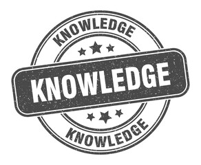 knowledge stamp. knowledge label. round grunge sign