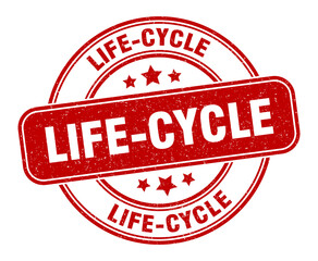 life-cycle stamp. life-cycle label. round grunge sign