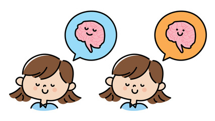 レム睡眠とノンレム睡眠のイラスト