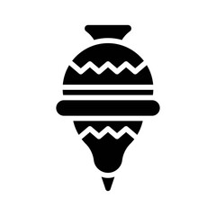 dia de los or muertos related muertos spinning top vector in solid design,