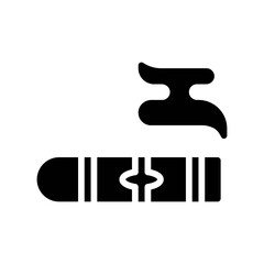 dia de los or muertos related muertos cigar with samok vector in solid design,