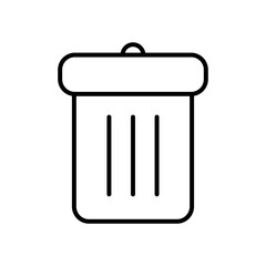 trash can icon, line style