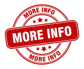 more info stamp. more info label. round grunge sign