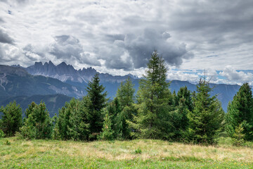 Landscape panorama of Seiser Alm in South Tyrol, Italy