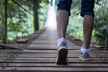 Walk on a long nature trail