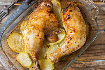 roasted chicken legs