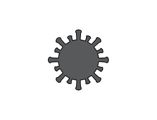Coronavirus black icon on a white background