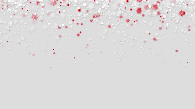 Flat Style Christmas Snowflake Background Loop Animation