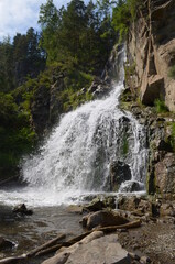 waterfall in the mountains