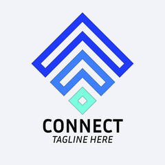 connect wifi logo icon creative design template. Graphic Symbol for Corporate Business Identity. Creative Vector Graphic Element.