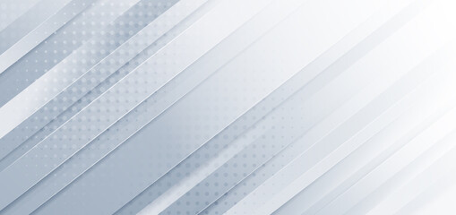 Fototapeta premium Abstract diagonal light grey silver background with dot decoration texture.