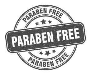 paraben free stamp. paraben free label. round grunge sign