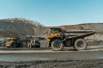 Obraz premium The work of mining machinery.