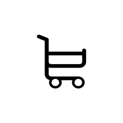 supermarket cart icon. vector illustration