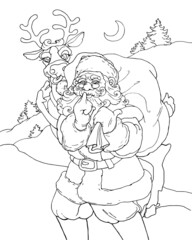 santa claus with gifts