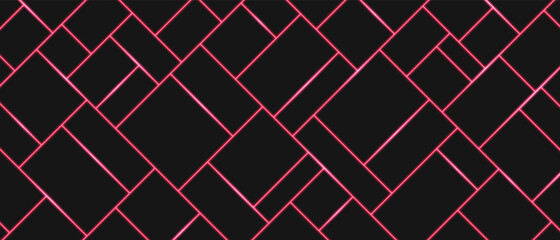 Abstract black background, red light line mosaic, diagonal shape, dark minimal design with copy space, vector illustration