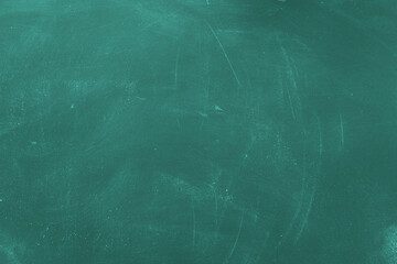 Texture of chalk on green blackboard or chalkboard background. School education board, dark wall backdrop or learning concept.