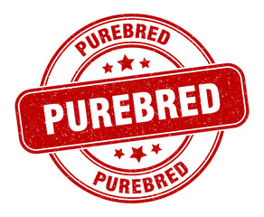 purebred stamp. purebred label. round grunge sign