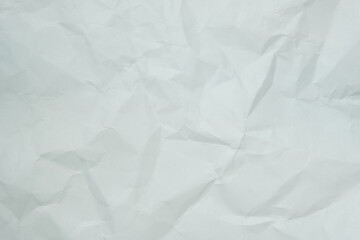 Texture of white recycle crumpled paper, copy space for text.