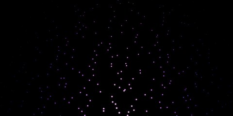 Dark Purple, Pink vector background with small and big stars.