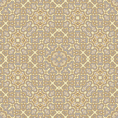 Ethnic floral motifs seamless pattern design
