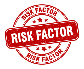 risk factor stamp. risk factor label. round grunge sign