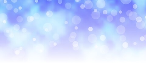 Light BLUE vector background with circles.