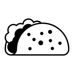 Quesadilla Wrap Concept, Taco Finger Food Vector Icon Design, Mexican culture symbol on White background, Customs & Traditions Signs 