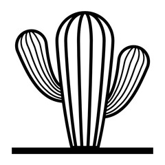 Mexican giant cactus Concept, Edible nopal pad Vector Icon design, Mexican culture symbol on White background, Customs & Traditions Signs 