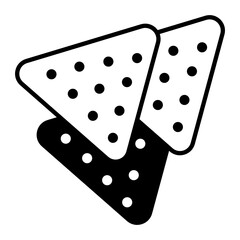 Nacho concept, Tortilla chips vector icon design, Mexican culture symbol on White background, Customs & Traditions Signs 