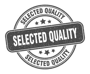 selected quality stamp. selected quality label. round grunge sign