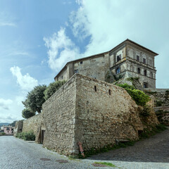 nothern edge of outer wall at Farnese castle, Capodimonte, Italy