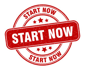 start now stamp. start now label. round grunge sign