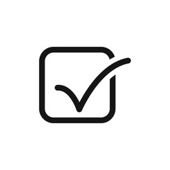 Icon vector graphic of check mark, good for template web