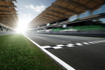 Track Motion Blur Road