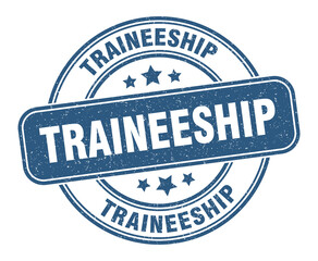 traineeship stamp. traineeship label. round grunge sign