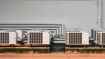 Air conditioner of the factory close up.