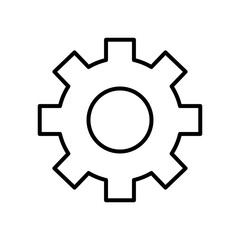 gear wheel icon, line style